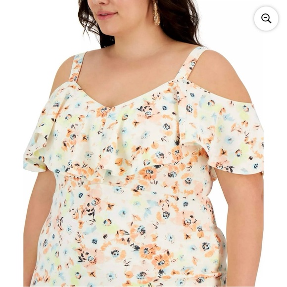 NWT Rachel Roy Floral Ruffle Midi Dress - Picture 5 of 15